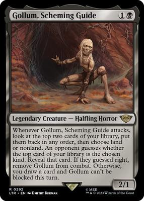 Gollum, Scheming Guide card from Universes Beyond: The Lord of the Rings: Tales of Middle-earth