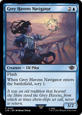 Grey Havens Navigator card from Universes Beyond: The Lord of the Rings: Tales of Middle-earth