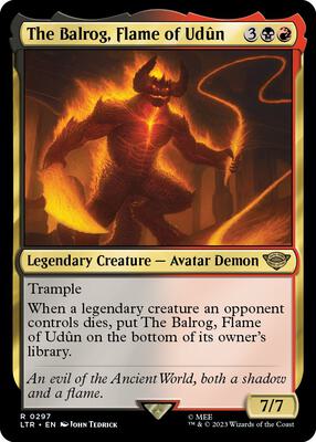 The Balrog, Flame of Udun card from Universes Beyond: The Lord of the Rings: Tales of Middle-earth