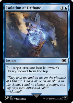 Isolation at Orthanc card from Universes Beyond: The Lord of the Rings: Tales of Middle-earth