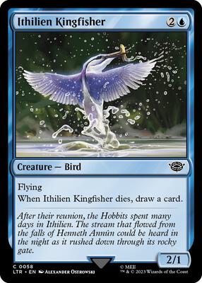 Ithilien Kingfisher card from Universes Beyond: The Lord of the Rings: Tales of Middle-earth