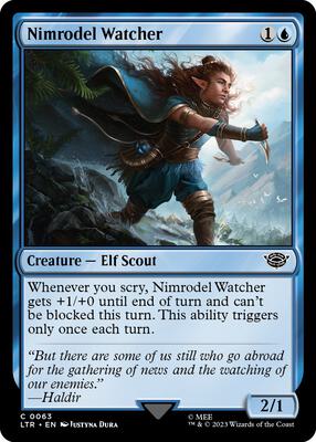Nimrodel Watcher card from Universes Beyond: The Lord of the Rings: Tales of Middle-earth