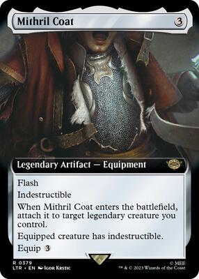 Mithril Coat (Extended Art) card from Universes Beyond: The Lord of the Rings: Tales of Middle-earth