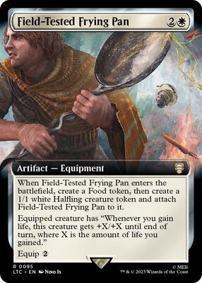 Field-Tested Frying Pan (Extended Art) card from Commander: The Lord of the Rings: Tales of Middle-earth