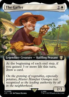 The Gaffer (Extended Art) card from Commander: The Lord of the Rings: Tales of Middle-earth