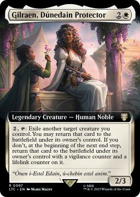 Gilraen, Dunedain Protector (Extended Art) card from Commander: The Lord of the Rings: Tales of Middle-earth