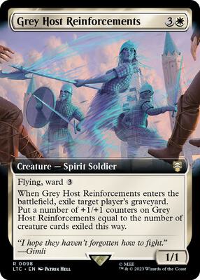 Grey Host Reinforcements (Extended Art) card from Commander: The Lord of the Rings: Tales of Middle-earth
