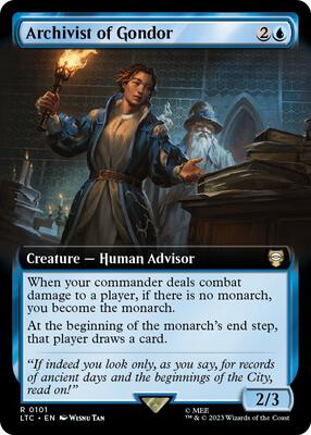 Archivist of Gondor (Extended Art) card from Commander: The Lord of the Rings: Tales of Middle-earth