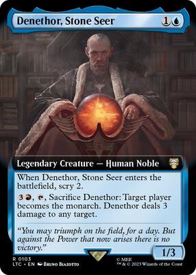 Denethor, Stone Seer (Extended Art) card from Commander: The Lord of the Rings: Tales of Middle-earth