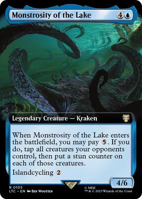 Monstrosity of the Lake (Extended Art) card from Commander: The Lord of the Rings: Tales of Middle-earth