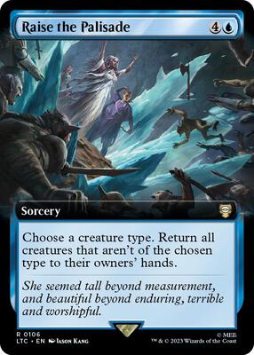 Raise the Palisade (Extended Art) card from Commander: The Lord of the Rings: Tales of Middle-earth