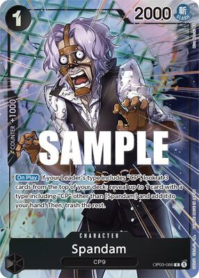 Spandam (Alternate Art) card from Pillars of Strength