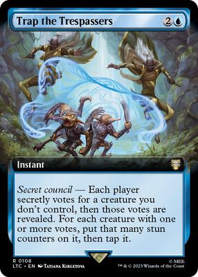 Trap the Trespassers (Extended Art) card from Commander: The Lord of the Rings: Tales of Middle-earth