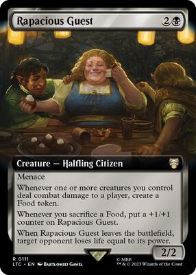 Rapacious Guest (Extended Art) card from Commander: The Lord of the Rings: Tales of Middle-earth