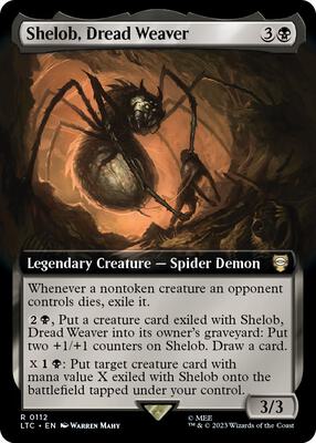 Shelob, Dread Weaver (Extended Art) card from Commander: The Lord of the Rings: Tales of Middle-earth