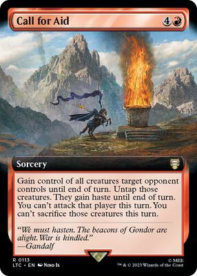 Call for Aid (Extended Art) card from Commander: The Lord of the Rings: Tales of Middle-earth
