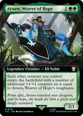 Arwen, Weaver of Hope (Extended Art) card from Commander: The Lord of the Rings: Tales of Middle-earth