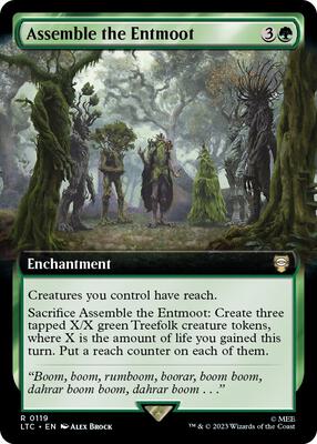 Assemble the Entmoot (Extended Art) card from Commander: The Lord of the Rings: Tales of Middle-earth