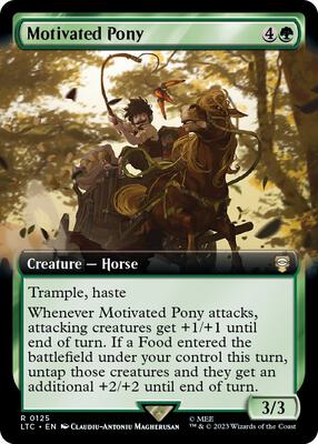 Motivated Pony (Extended Art) card from Commander: The Lord of the Rings: Tales of Middle-earth