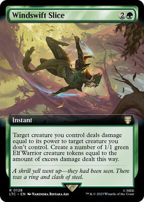 Windswift Slice (Extended Art) card from Commander: The Lord of the Rings: Tales of Middle-earth
