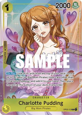 Charlotte Pudding (Alternate Art) card from Pillars of Strength