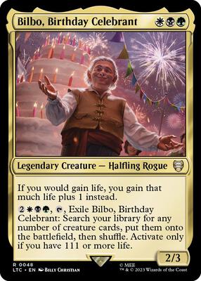 Bilbo, Birthday Celebrant card from Commander: The Lord of the Rings: Tales of Middle-earth