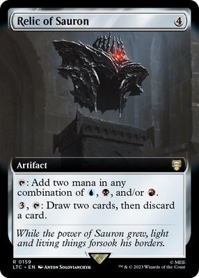 Relic of Sauron (Extended Art) card from Commander: The Lord of the Rings: Tales of Middle-earth