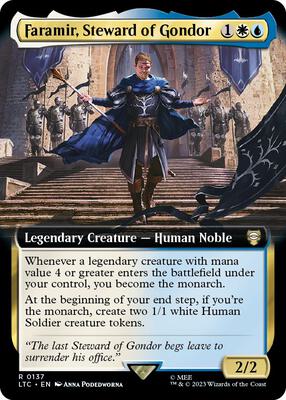 Faramir, Steward of Gondor (Extended Art) card from Commander: The Lord of the Rings: Tales of Middle-earth