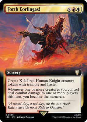 Forth Eorlingas! (Extended Art) card from Commander: The Lord of the Rings: Tales of Middle-earth
