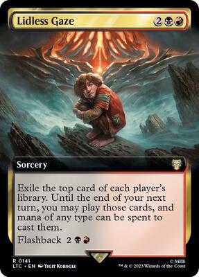 Lidless Gaze (Extended Art) card from Commander: The Lord of the Rings: Tales of Middle-earth