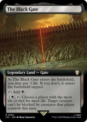 The Black Gate (Extended Art) card from Commander: The Lord of the Rings: Tales of Middle-earth