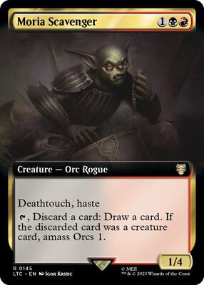 Moria Scavenger (Extended Art) card from Commander: The Lord of the Rings: Tales of Middle-earth