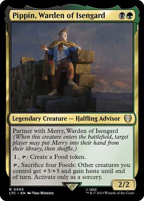 Pippin, Warden of Isengard card from Commander: The Lord of the Rings: Tales of Middle-earth