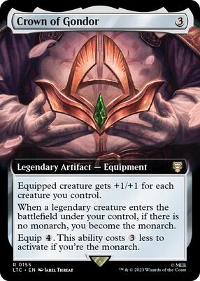 Crown of Gondor (Extended Art) card from Commander: The Lord of the Rings: Tales of Middle-earth