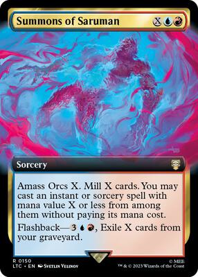 Summons of Saruman (Extended Art) card from Commander: The Lord of the Rings: Tales of Middle-earth