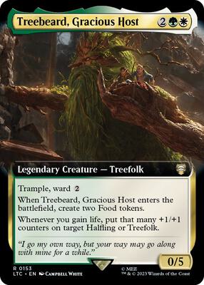 Treebeard, Gracious Host (Extended Art) card from Commander: The Lord of the Rings: Tales of Middle-earth