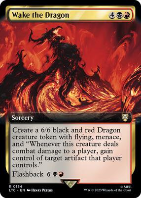 Wake the Dragon (Extended Art) card from Commander: The Lord of the Rings: Tales of Middle-earth