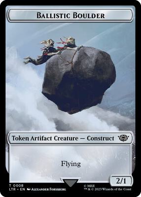 Ballistic Boulder Token card from Universes Beyond: The Lord of the Rings: Tales of Middle-earth