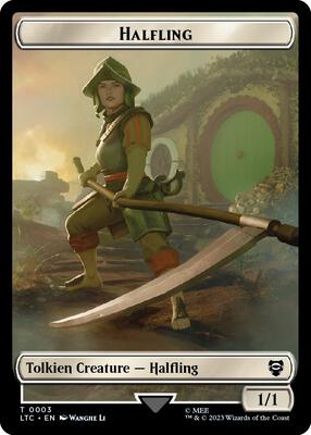 Halfling // Treasure Double-Sided Token card from Commander: The Lord of the Rings: Tales of Middle-earth