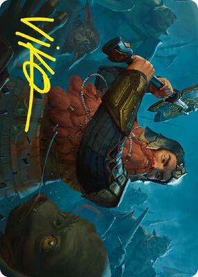 Gimli, Counter of Kills Art Card (10/81) (Gold-Stamped Signature) card from Art Series: Universes Beyond: The Lord of the Rings: Tales of Middle-earth