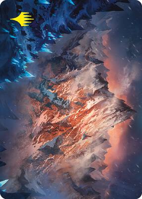 Mountain Art Card (Gold-Stamped Signature) card from Art Series: Universes Beyond: The Lord of the Rings: Tales of Middle-earth