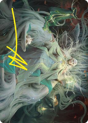 Galadriel, Gift-Giver Art Card (Gold-Stamped Signature) card from Art Series: Universes Beyond: The Lord of the Rings: Tales of Middle-earth