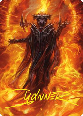 Sauron, the Dark Lord Art Card (Gold-Stamped Signature) card from Art Series: Universes Beyond: The Lord of the Rings: Tales of Middle-earth