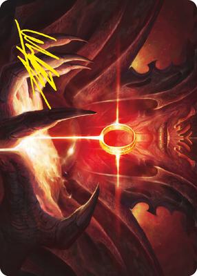 Sol Ring Art Card (Gold-Stamped Signature) card from Art Series: Universes Beyond: The Lord of the Rings: Tales of Middle-earth