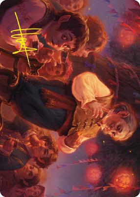 Bilbo, Retired Burglar Art Card (Gold-Stamped Signature) card from Art Series: Universes Beyond: The Lord of the Rings: Tales of Middle-earth