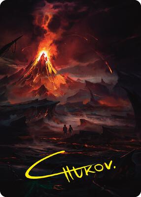 Valley of Gorgoroth Art Card (Gold-Stamped Signature) card from Art Series: Universes Beyond: The Lord of the Rings: Tales of Middle-earth