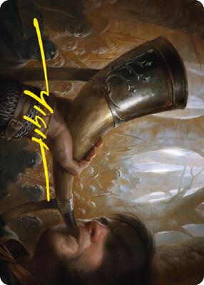 Horn of Gondor Art Card (Gold-Stamped Signature) card from Art Series: Universes Beyond: The Lord of the Rings: Tales of Middle-earth