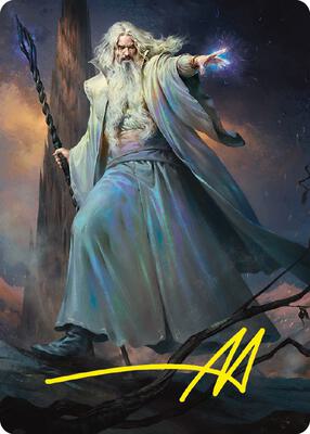 Saruman of Many Colors Art Card (Gold-Stamped Signature) card from Art Series: Universes Beyond: The Lord of the Rings: Tales of Middle-earth