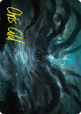 The Watcher in the Water Art Card (Gold-Stamped Signature) card from Art Series: Universes Beyond: The Lord of the Rings: Tales of Middle-earth