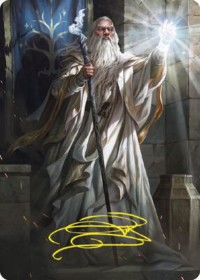 Gandalf the White Art Card (Gold-Stamped Signature) card from Art Series: Universes Beyond: The Lord of the Rings: Tales of Middle-earth